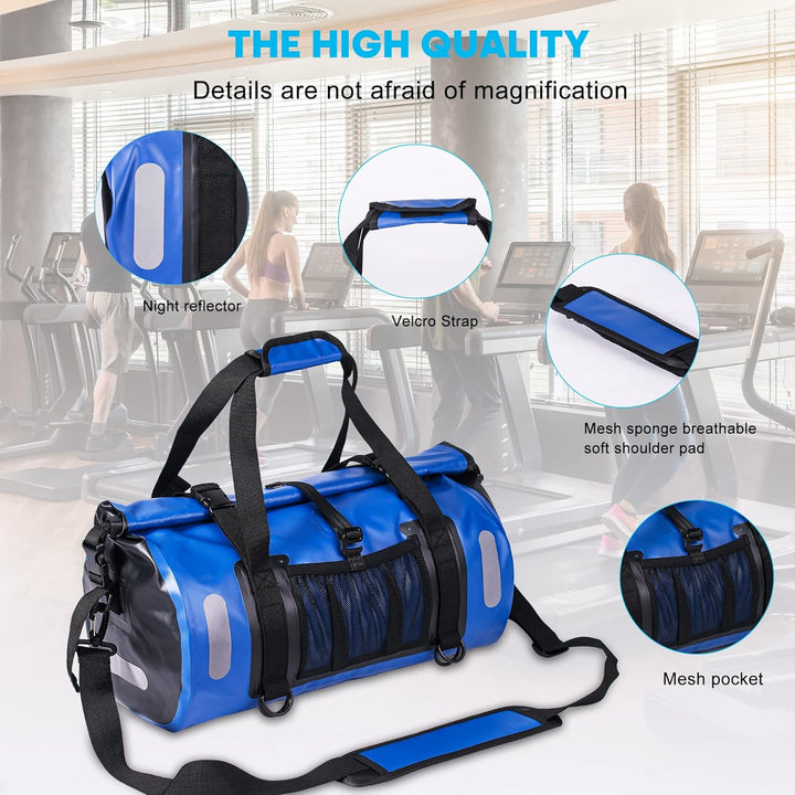 WILD HEART wasserdichte Tasche für Kajakfahren, Camping, Boot, Radfahren 20L 30L 40L 30L Blau, 30L B