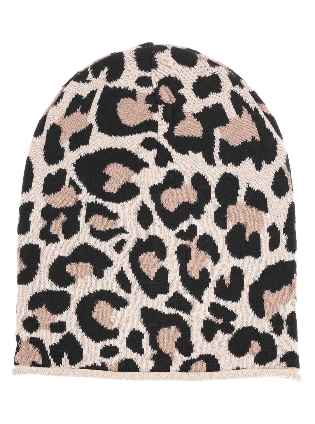 Zwillingsherz Slouch-Beanie-Mütze im Leo Designe mit Kaschmir - Hochwertige Strickmütze für Damen Mä