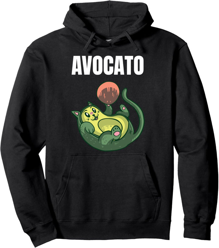 Süsses Vegan Avocado Katze Funny Vegetarier Katzen Geschenk Pullover Hoodie
