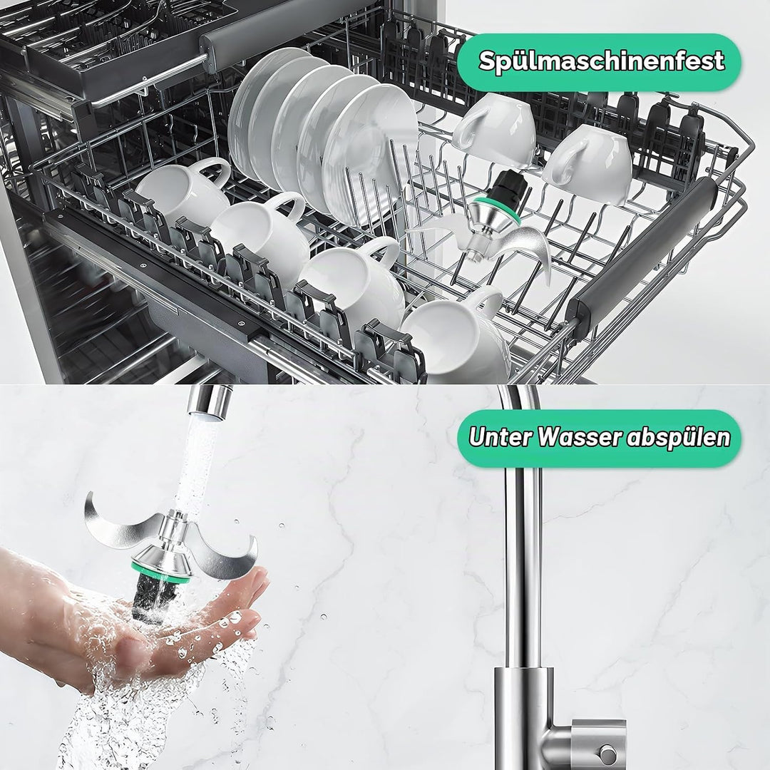 Teigmesser für Thermomix TM6 TM5, Edelstahl Hörnchenmesser &amp; Reinigungsbürste, Ersatzteile Kompatibe