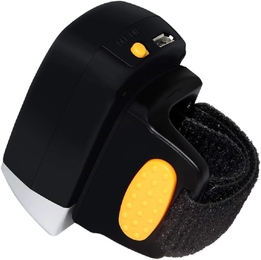 NetumScan Bluetooth Ring 1D 2D QR Barcode-Scanner, Tragbarer Mini-Barcodeleser, Kompatibel mit Windo