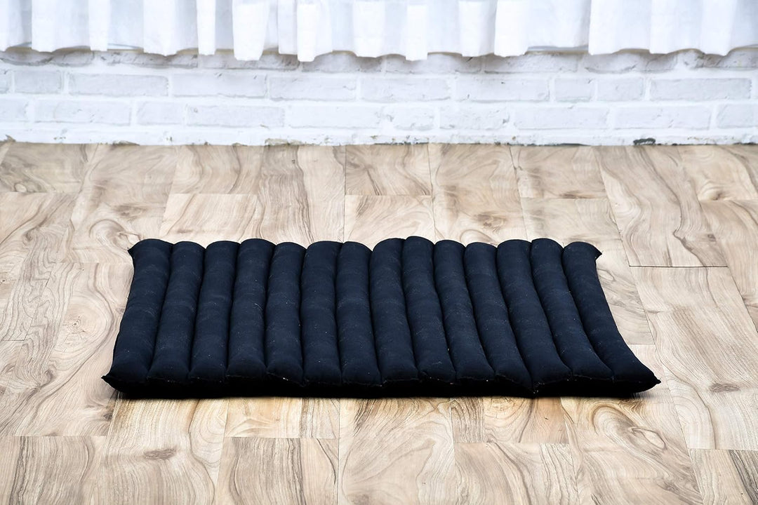 Leewadee Zabuton Rollbare Meditations-Matte Tragbare Sitzmatte Ökologisches Naturprodukt, Kapok, 69