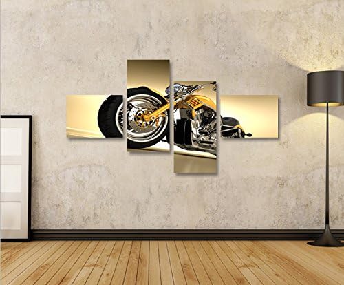 islandburner Bild Bilder auf Leinwand Chopper Motorrad Fat Boy 4L XXL Poster Leinwandbild Wandbild D