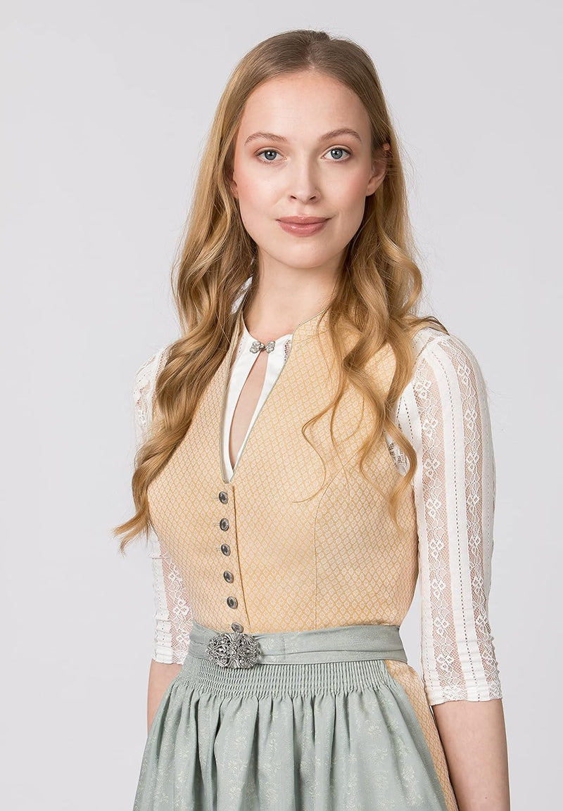 Stockerpoint Damen Dirndl Makena Kleid für besondere Anlässe 36 Gelb, 36 Gelb