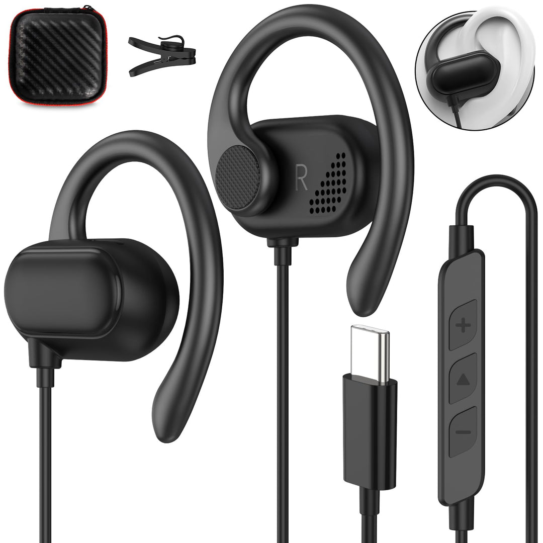 USB C Kopfhörer für iPhone 16 17 Pro 5G,On Ear Typ C Headset USB C Anschluss Ohrhörer mit Kabel Mikr