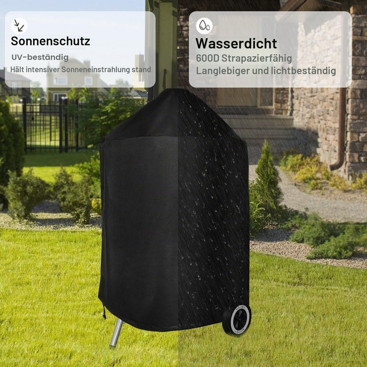 Onlyfire Kugelgrill Abdeckung Abdeckhaube Rund 600D Oxford BBQ Grillabdeckung für Weber 57cm Holzkoh