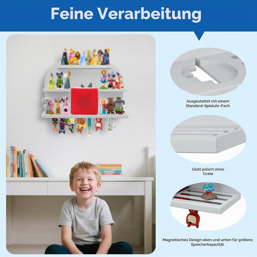 Magnetisches Regal für Tonie Figuren,Wandregale für die Toniebox,Organizer zur Aufbewahrung von Toni