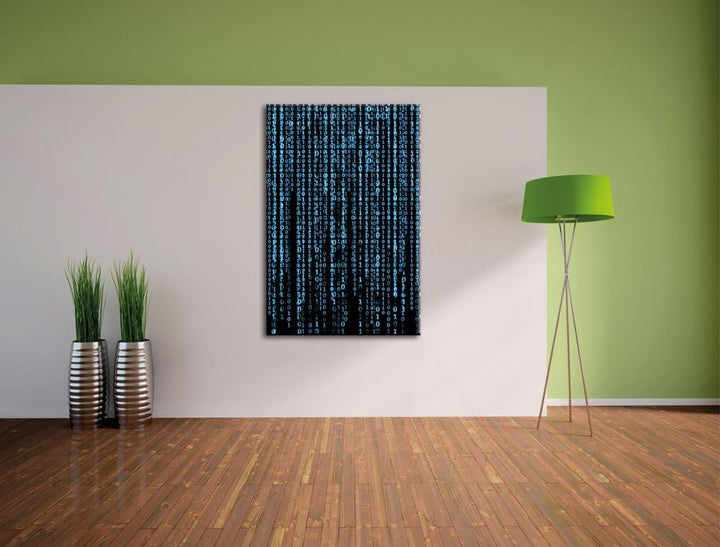 Pixxprint Matrix, Format: 100x70 auf Leinwand, XXL riesige Bilder fertig gerahmt mit Keilrahmen, Kun