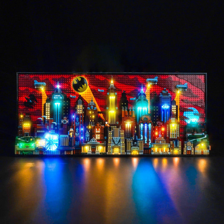 LocoLee Licht Kompatibel mit Lego Batman: Die Zeichentrickserie Gotham City 76271, Nur Lichter Set -