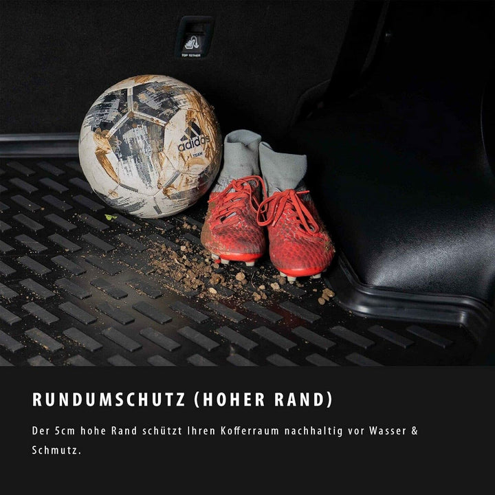 Elmasline 3D Kofferraumwanne für Hyundai ix35 (Tucson 2) 2009-2015 | Antirutsch mit hohen Rand