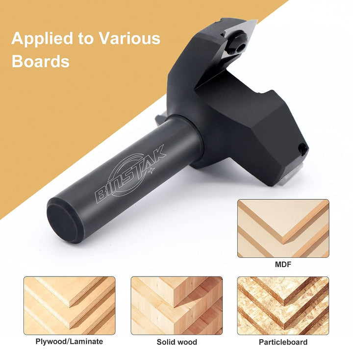 NITOMAK CNC-Spoilboard-Oberfräsen-Bit, 1,27 cm Schaft, 5,1 cm Schnittdurchmesser, Einsatz für Hartme