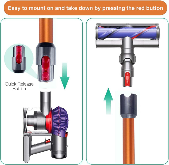 Verlängerungsrohr für Dyson V7 V8 V10 V11 V15, 72cm Ersatz Teleskoprohr mit Schnellverschluss, Staub