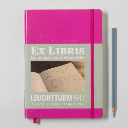 Leuchtturm1917 Ex Libris (Private Lesejournal, A5, Französisch, medium) pink Rosa, Rosa