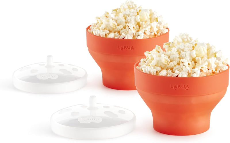 Lékué Mini-Popcorn-Set für Mikrowelle, Silikon, 2 Stück 2 Mini, 2 Mini