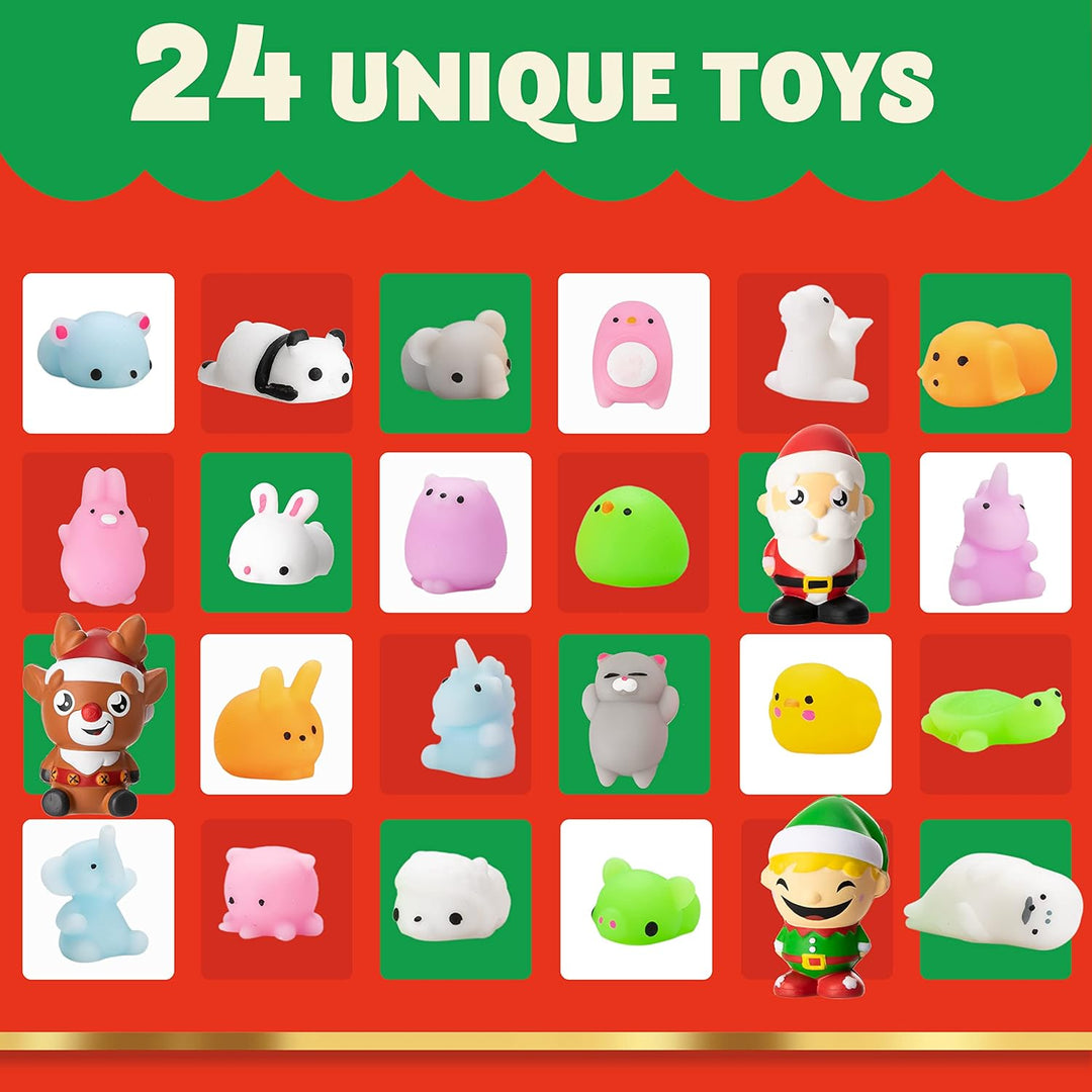 JOYIN Adventskalender 2023 Kinder Weihnachten 24 Tage Countdown Weihnachtskalender Mit Mochi Tier Sq