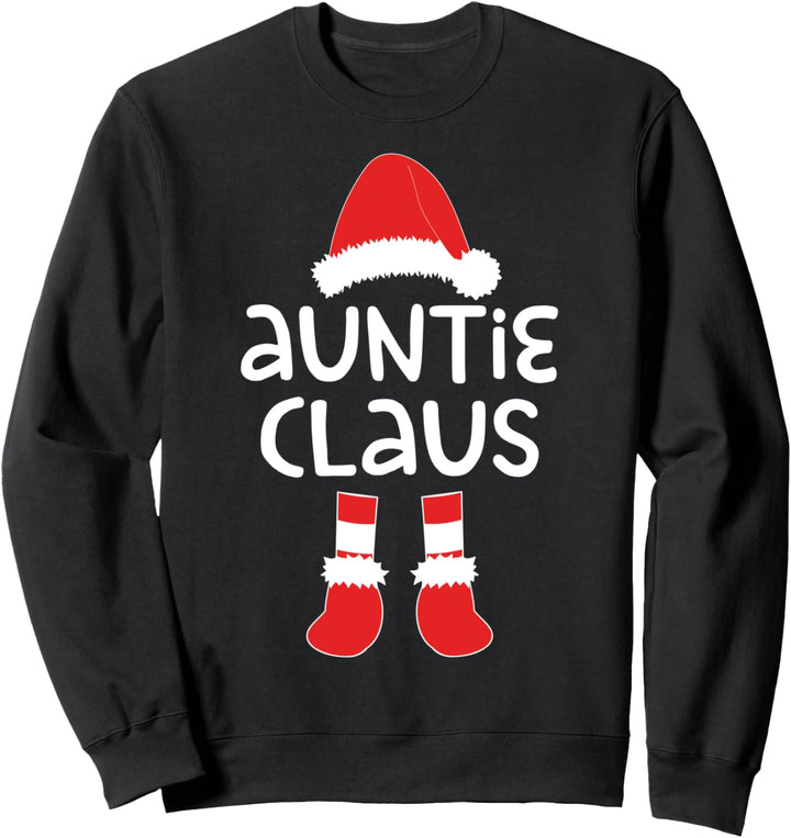 Auntie Claus T-Shirt, passendes Weihnachtsshirt Sweatshirt