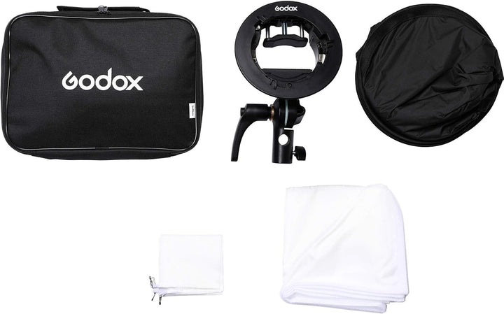 Godox SGUV6060 S2 Bowens-Halterung mit Softbox und Tragetasche-Kit (23,6 x 23,6) Schwarz KSA Version