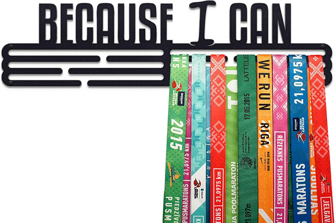 United Medals Because I CAN Medaillenhalter Stahl | Medaillen Aufhänger | Medal Hanger Holder Displa