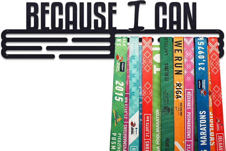 United Medals Because I CAN Medaillenhalter Stahl | Medaillen Aufhänger | Medal Hanger Holder Displa