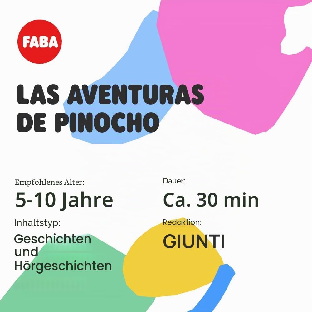 FABA Sonoro-Figur Abenteuer von Pinocchio – Geschichten und Klanggeschichten – Spielzeug, pädagogisc