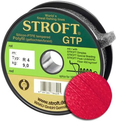 WAKU Schnur STROFT GTP Typ R Geflochtene 250m rot R5-0,25mm-11kg