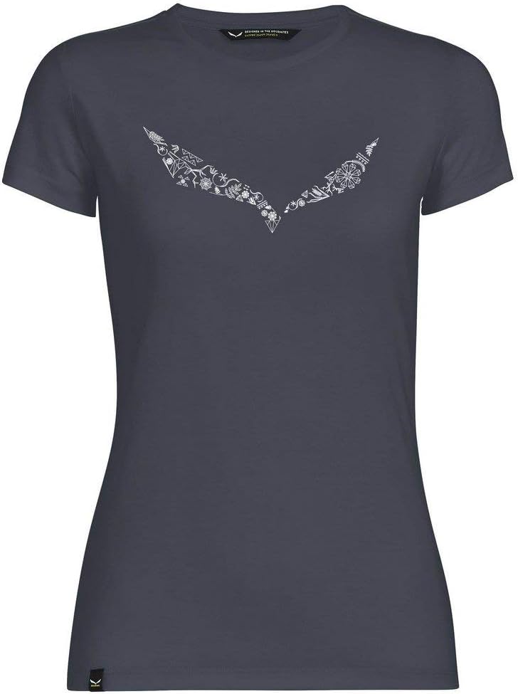Salewa Damen Solid Dry W T-Shirt. Blusen & T-Shirts (1er Pack) L Premium Navy Melange, L Premium Nav