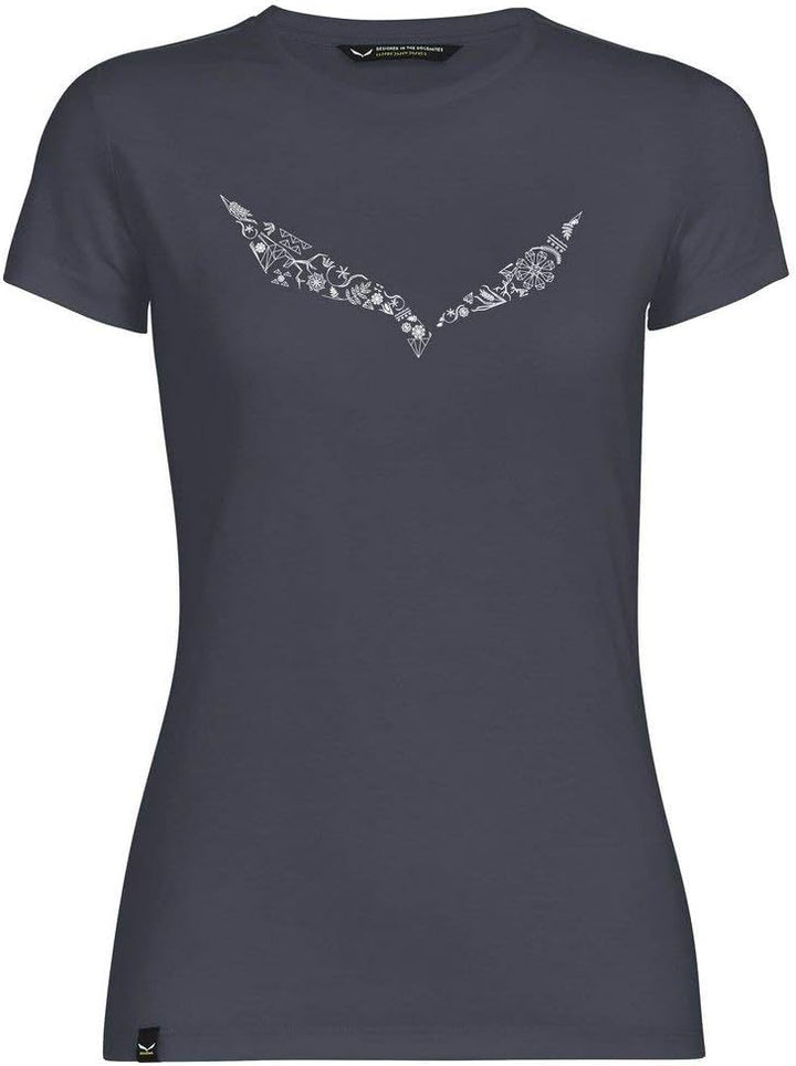 Salewa Damen Solid Dry W T-Shirt. Blusen & T-Shirts (1er Pack) L Premium Navy Melange, L Premium Nav