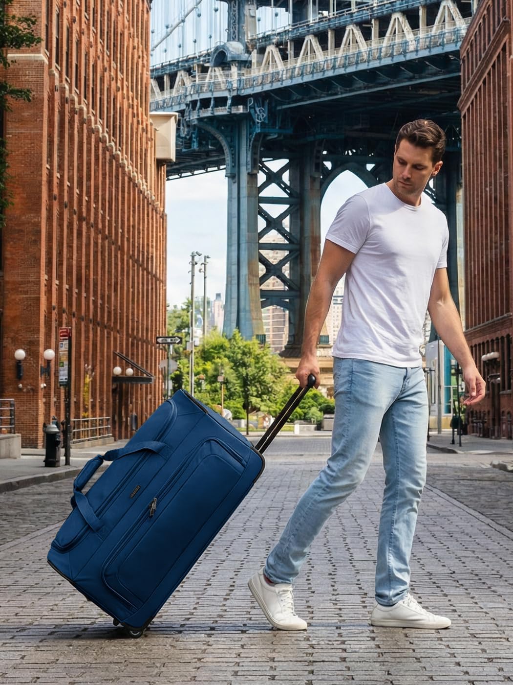 REDOLZ grosse L Trolley-Reisetasche mit Rollen 71 cm | 81 Liter | für Männer & Frauen (Duffle Essent