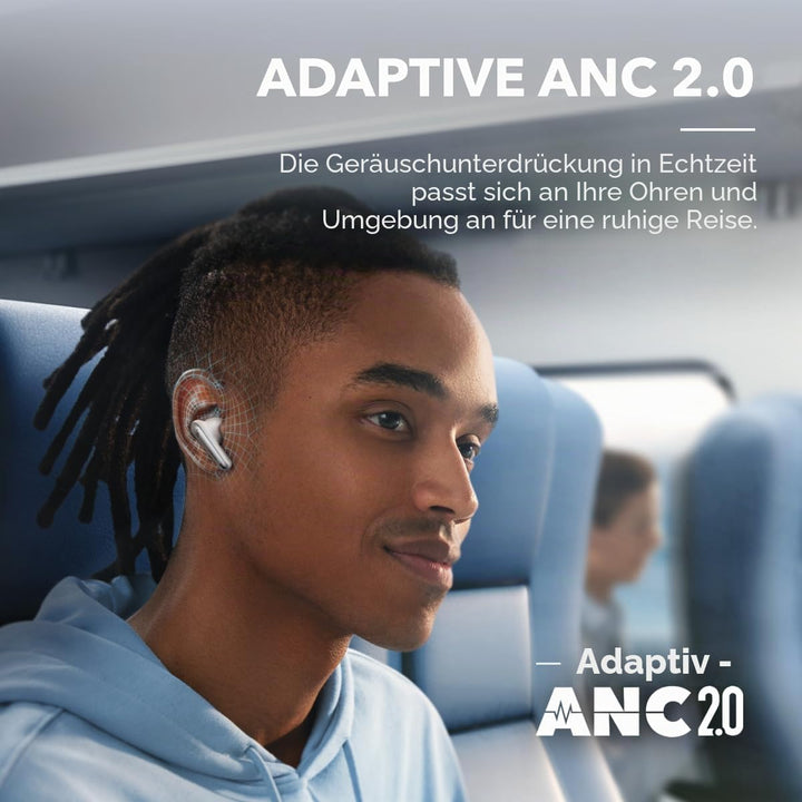 soundcore by Anker Liberty 4 NC Bluetooth-Kopfhörer mit Geräuschunterdrückung, 98,5% Noise Cancellin