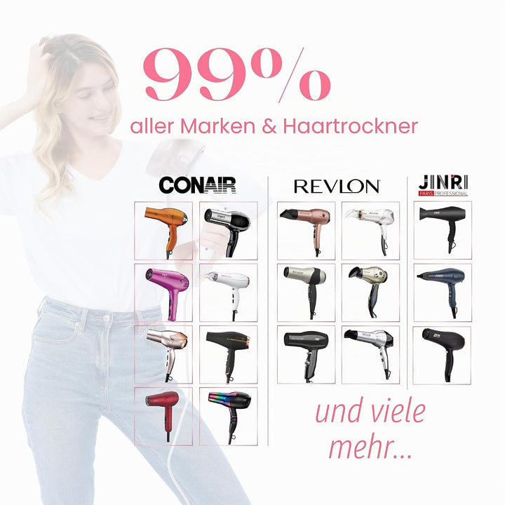 GIHALI Universeller Haardiffusor, robust, geeignet für Haartrockner von 4,4 – 6,6 cm, für lockiges o