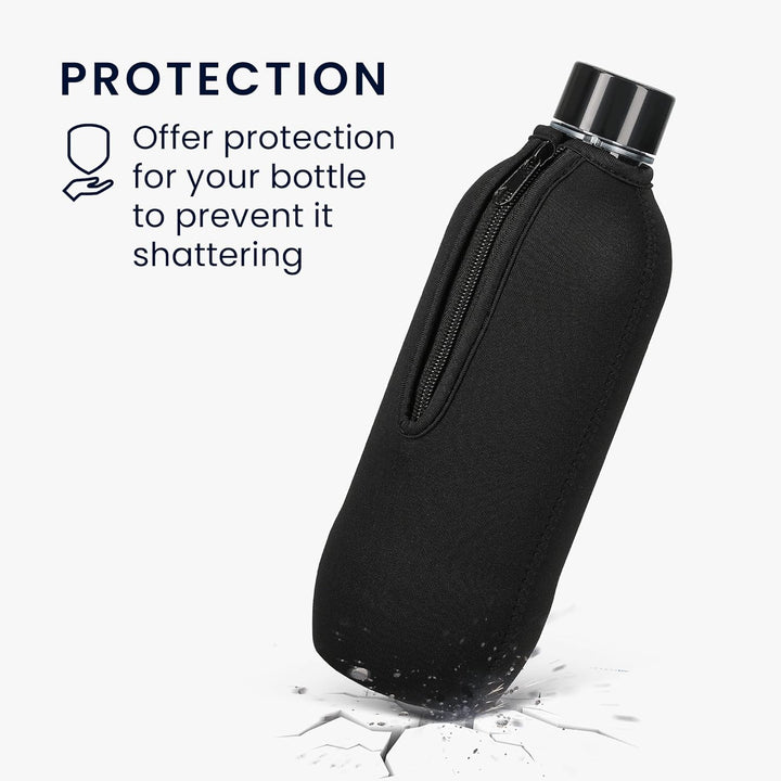 kwmobile 2x Schutzhülle kompatibel mit SodaStream Glasflasche - Neopren Hülle - Flaschen Kühler für