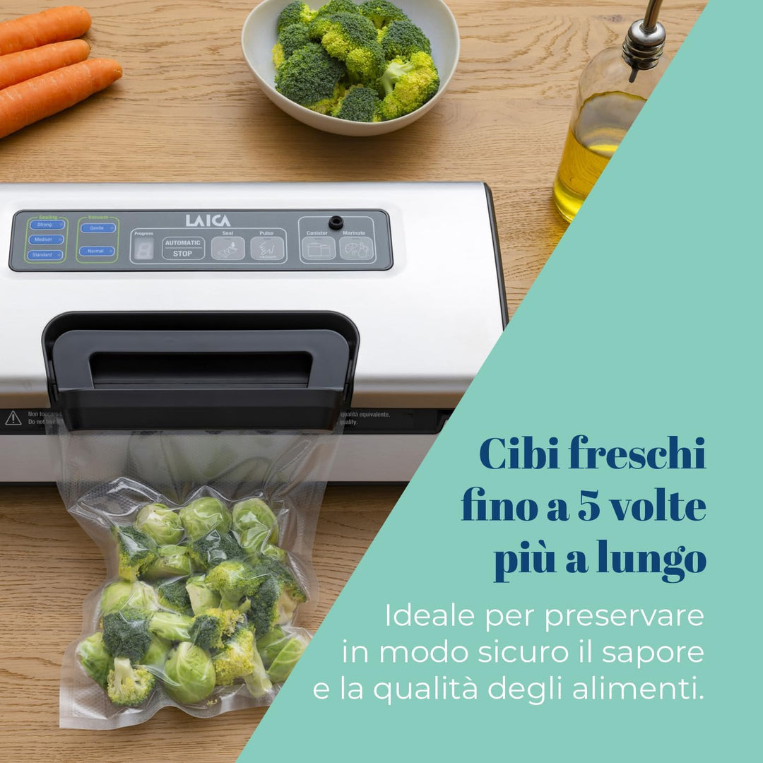 LAICA VT3220 Professionelle Vakuumiermaschine – geeignet für alle Arten von Lebensmitteln – schnelle
