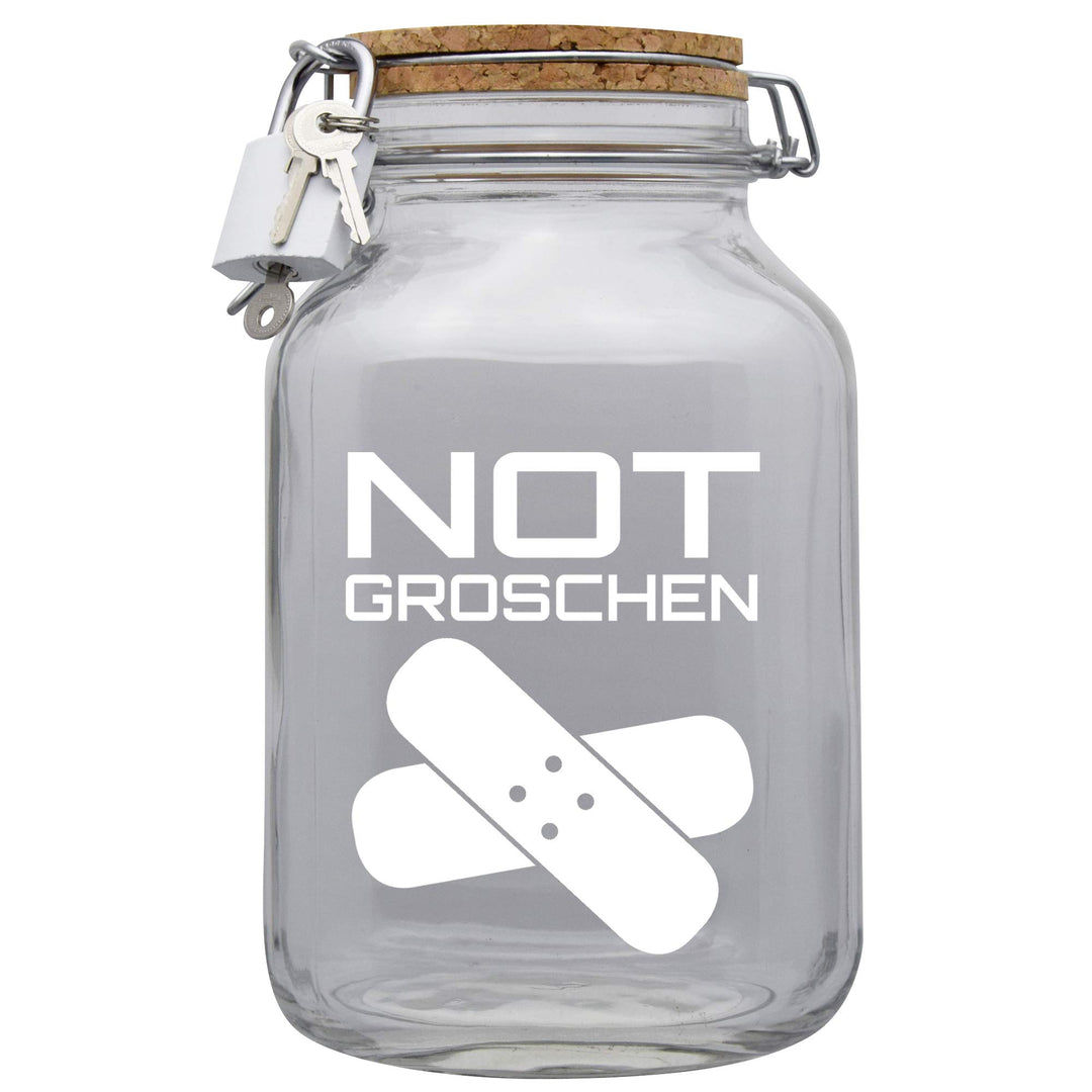 Spardose Notgroschen Geld Geschenk Idee Transparent XXL