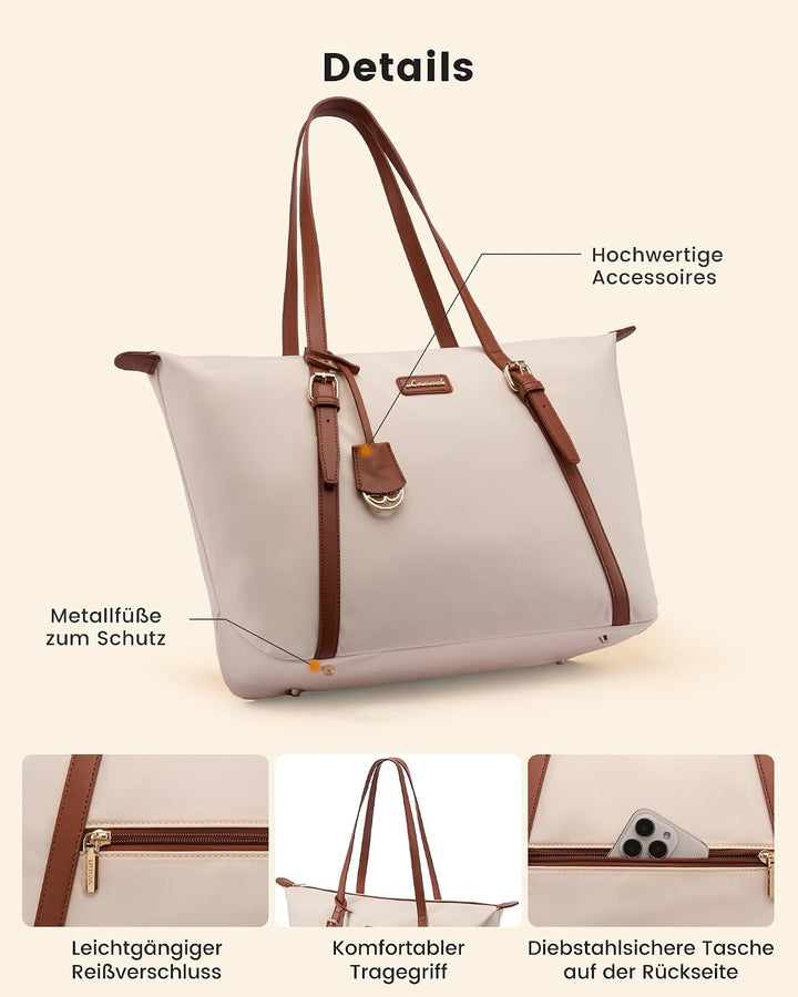 LOVEVOOK Laptoptasche Damen Handtasche Gross Shopper Tote Bag Arbeitstasche Schultertaschen Umhänget