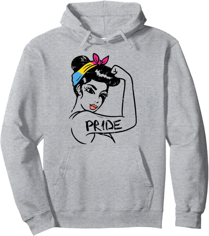 Unbreakable Strong Woman Pansexual Pride Pan Flag LGBT Gift Pullover Hoodie
