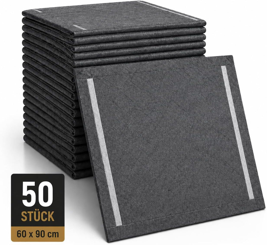 Girox Welpenunterlagen 60x90 cm 50 Stück mit Aktivkohle, Puppy Pads für Hunde, saugstarke Hundetrain