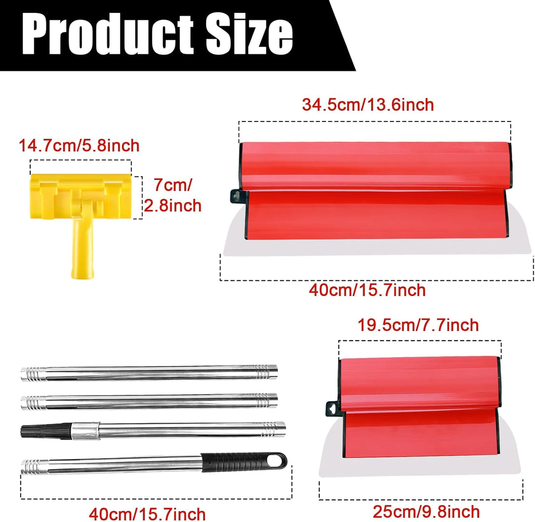 Flächenspachtel Set, 2 Stücke Spachtel Werkzeug 40cm/25cm Professionelle Trockenbau Skimming Tools G