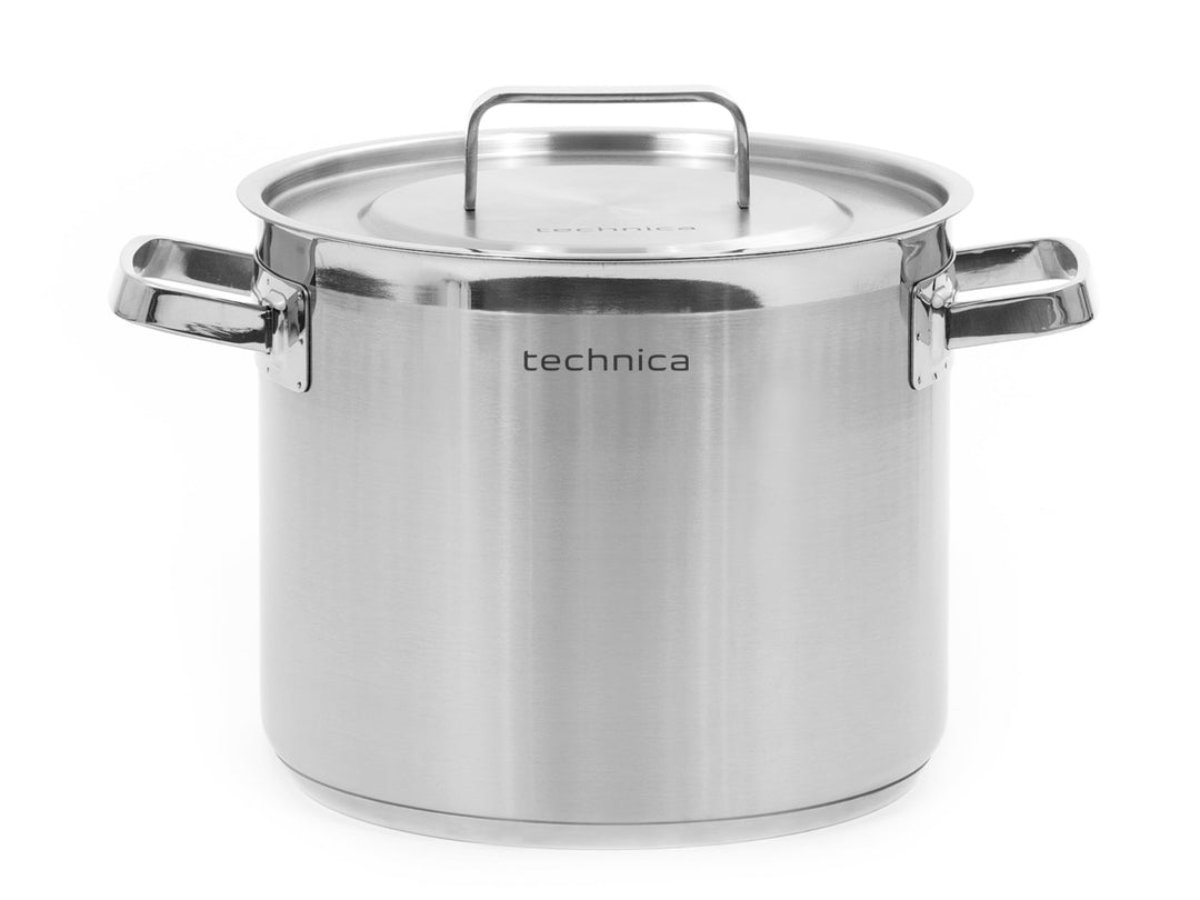 TECHNICA Topf Induktion 9 l – Kochtopf aus Edelstahl ⌀240 mm mit Deckel – Dreischichtboden – Suppent