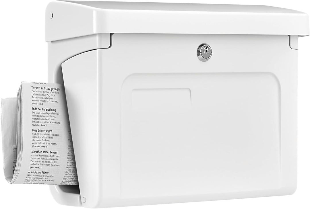 Burg-WÄCHTER Briefkasten mit Zeitungsfach, Kunststoff, Einwurf-Format DIN C4, 2 Schlüssel, Fehmarn 3