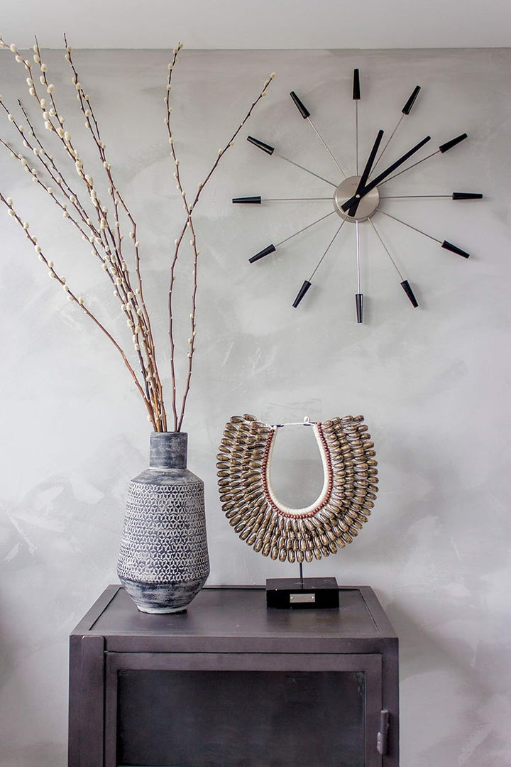 NeXtime Plug Inn Wanduhr, Edelstahl, Mehrfarbig, 58cm 58cm Mehrfarbig, 58cm Mehrfarbig