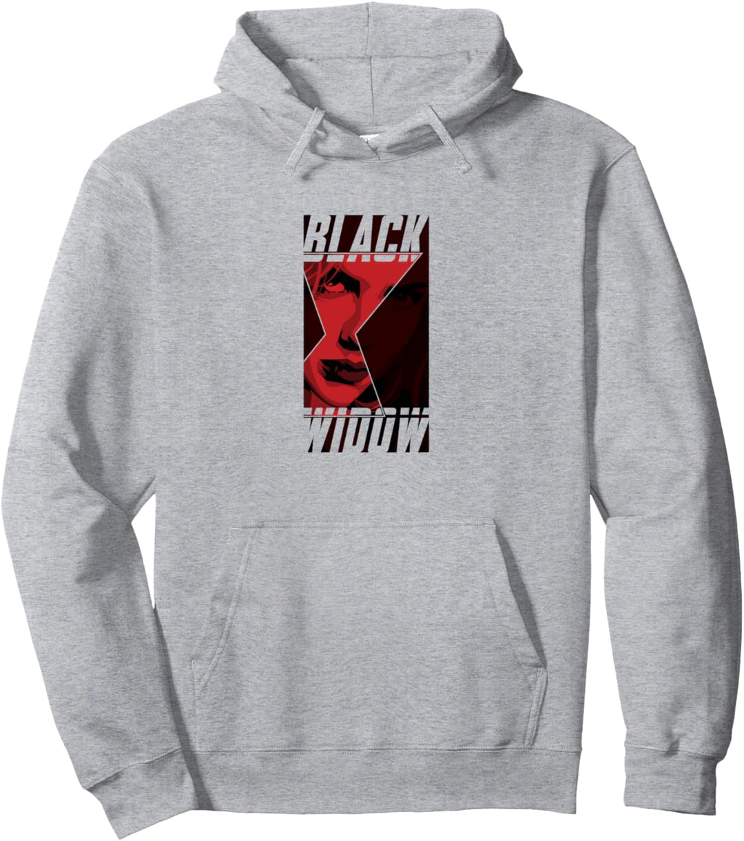 Marvel Black Widow Logo Fill Portrait Pullover Hoodie
