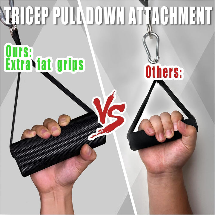 Arm-Wrestling-Griffe, dicke Armwresting-Trainingsgeräte, Lat-Pulldown-Aufsätze, D-Griff, V-Bar-Kabel