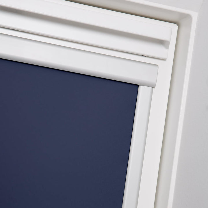 Lichtblick Dachfenster-Rollo Skylight, 61,3 x 94,0 cm (B x L) in Blau, 100 % Verdunkelung, Thermo-Ro