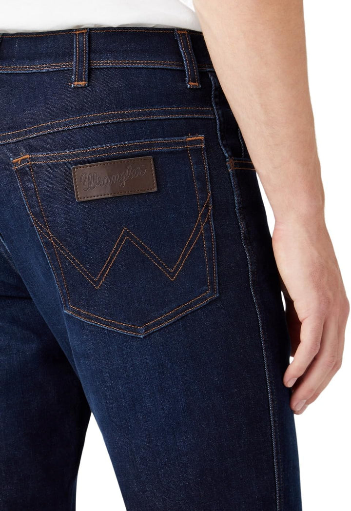 Wrangler Herren Jeans Texas Slim - Blau - Silkway W29-W50 Stretch Baumwolle 31W / 34L Lucky Star, 31