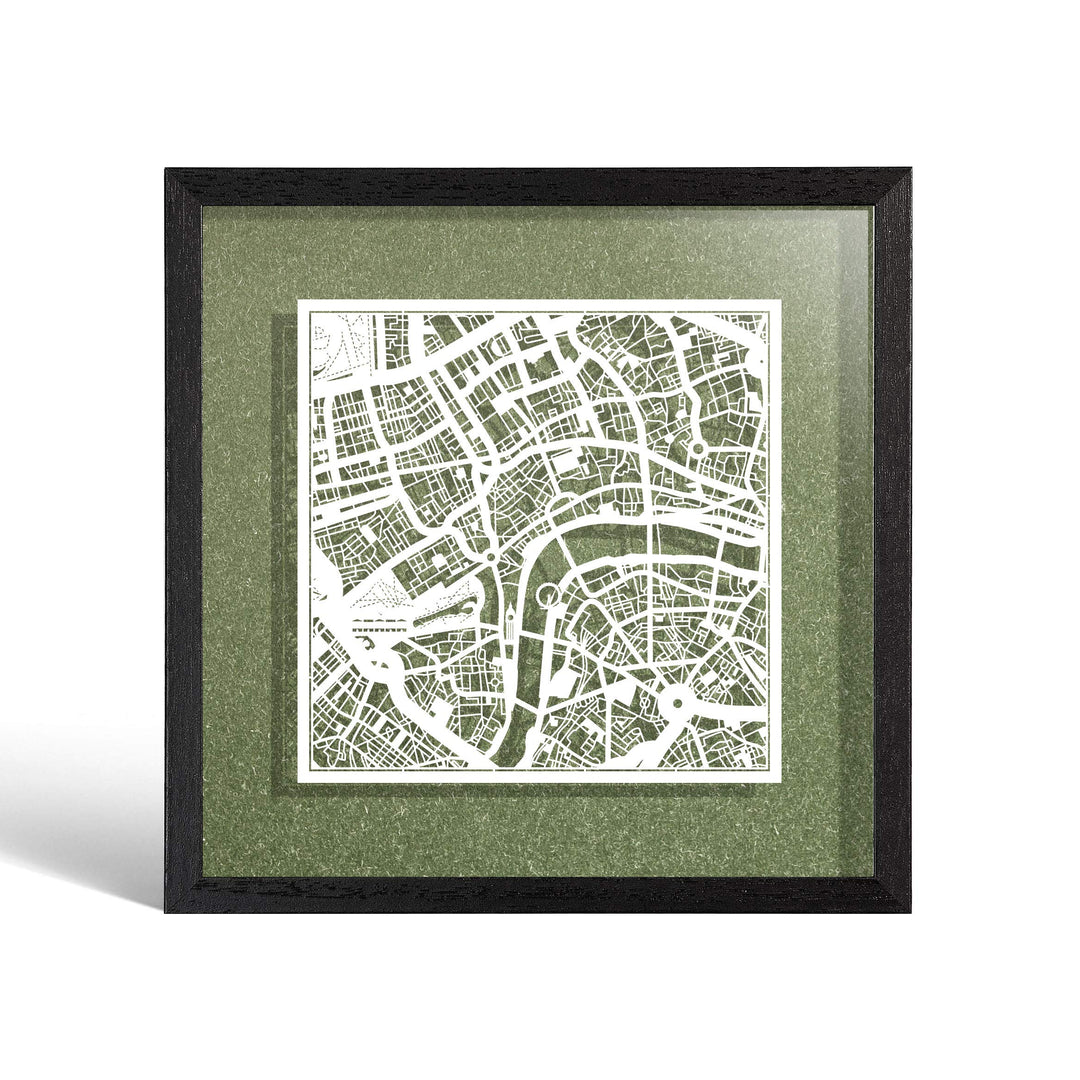 O3 DESIGN STUDIO - Marco de Papel para mapas, 22,8 x 22,8 cm, en Caja de Regalo, Fondo, autocambiant