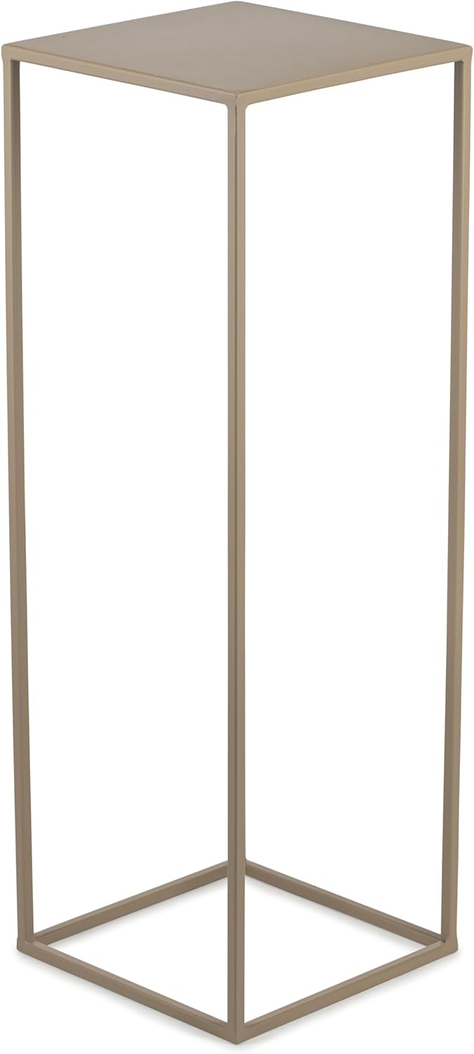 HowHomely Blumenständer Metall Beige 70 cm Hoch - Solider und Robuster Blumenhocker Metall - Pflanze