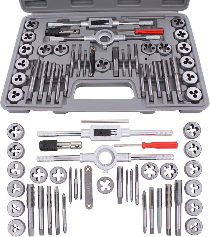 Gewindeschneider Satz 40tlg Gewindebohrer Metrisch M3-M12 Fein Gewinde Schneider Bohrer Werkzeug Set