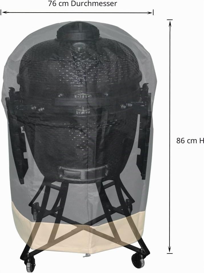 Onlyfire Kamado Grill Abdeckung, Kompatibel für grosse Big Green Egg Grills und Grills vom Typ Kamad