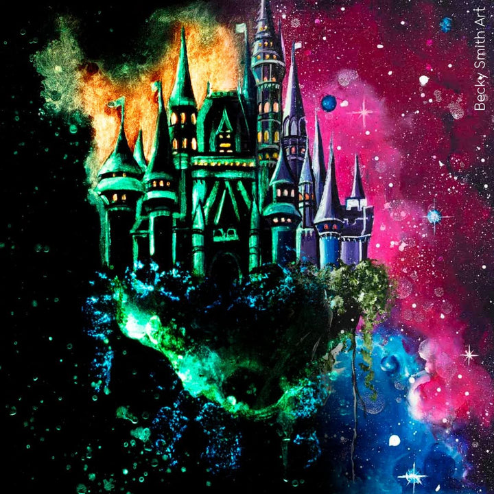 SpaceBeams Nebula Im Dunkeln leuchtende Farbe (50ml) Pink Mit Orangefarbenem Leuchten Im Dunkeln, Un