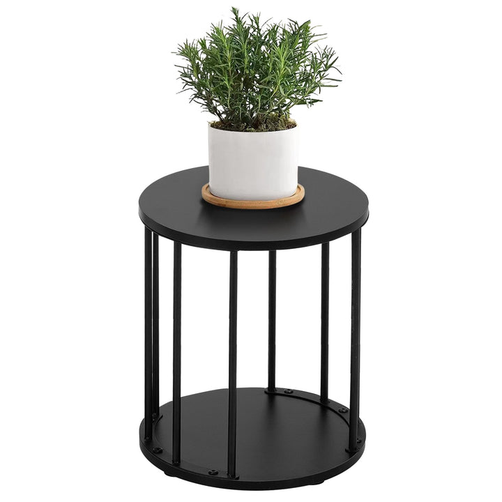 HDANI Rund Pflanzenständer Metall 35cm,Solider und Robuster Blumenständer für Wohnzimmer, Garten,Bal